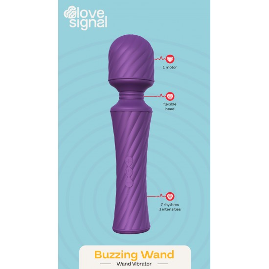 O Buzzing Wand da coleção Love Signal da Dreamtoys é um vibrador de tamanho normal projetado para uma estimulação profunda em todo o corpo. Seu motor de alta potência oferece 3 velocidades e 7 padrões de vibração, desde