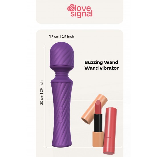 O Buzzing Wand da coleção Love Signal da Dreamtoys é um vibrador de tamanho normal projetado para uma estimulação profunda em todo o corpo. Seu motor de alta potência oferece 3 velocidades e 7 padrões de vibração, desde