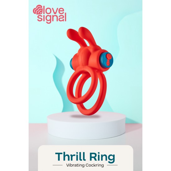 O Thrill Ring da coleção Love Signal da Dreamtoys é um anel peniano vibratório projetado para proporcionar prazer intenso e duradouro a dois. Seu motor único oferece 3 velocidades e 7 padrões de vibração, proporcionando