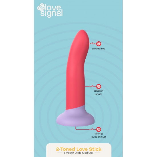 O Love Stick Médio de Duas Cores da coleção Love Signal da Dreamtoys é um vibrador de silicone elegante e sem vibração, projetado para puro prazer descomplicado. Com base na versão menor, oferece comprimento e circunferê