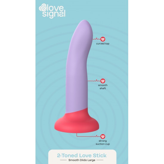 O Love Stick Grande de Duas Cores da coleção Love Signal da Dreamtoys é o mais ousado da linha, projetado para exploração profunda e prazer suave e deslizante. Seu comprimento generoso e formato fino e sem costuras propo