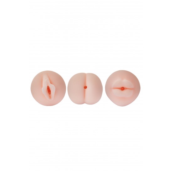 THE GIRL NEXT DOOR TINA Um conjunto de 3 masturbadores: buceta, ânus e boca. Tina é a vizinha que te excita! Cada pincelada tem uma textura super macia e realista por dentro para sensações emocionantes, a Tina te oferece 3 opções de penetração!