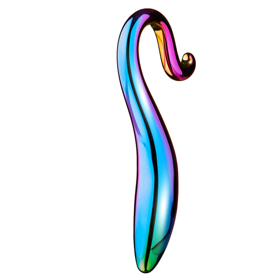 O dildo elegante tem uma cauda encaracolada e uma ponta afilada. Com seu formato liso e comprimento total de 18 cm é um brinquedo maravilhoso que pode ser usado de várias formas para estimulação externa e interna.&n