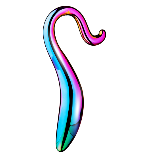 O dildo elegante tem uma cauda encaracolada e uma ponta afilada. Com seu formato liso e comprimento total de 18 cm é um brinquedo maravilhoso que pode ser usado de várias formas para estimulação externa e interna.&n