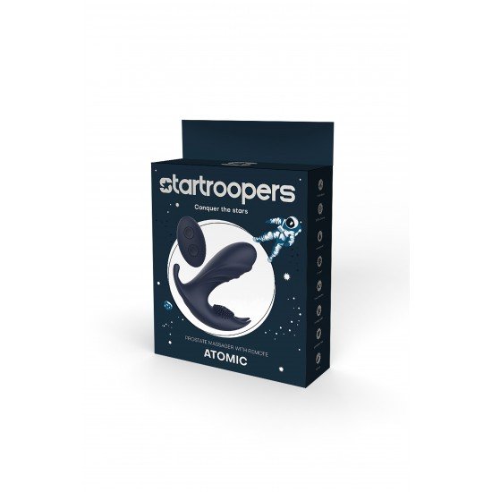 STARTROOPERS ATOMIC Estimulador de Próstata com Vibração e Comando Nova linha de vibradores anais STARTROOPERS da Dream Toys convida a explorar o desconhecido. Para além da fronteira final vais encontrar ATOMIC, vibrador de estímulo triplo para próstata, anus e períneo, feito em silicon