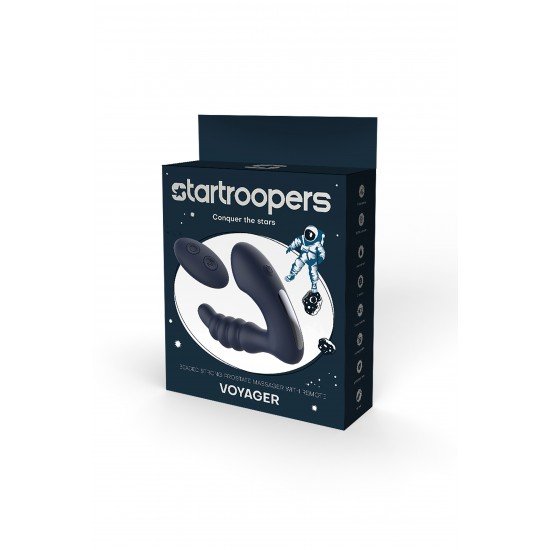 Nova linha de vibradores anais STARTROOPERS da Dream Toys convida a explorar o desconhecido. Para além da fronteira final vais encontrar VOYAGER, vibrador de estímulo triplo para próstata, anus e períneo, feito em silico