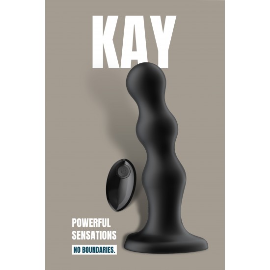 O Bold Kay é um vibrador com controle remoto e textura de contas, projetado para proporcionar estimulação tátil com intensidade ajustável. Seu corpo com contas adiciona variação tátil, enquanto o núcleo flexível permite