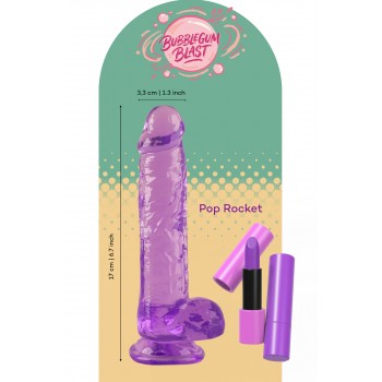 BUBBLEGUM BLAST POP ROCKET PURPLE CLASSIC JELLY 6,7 INCH DILDO