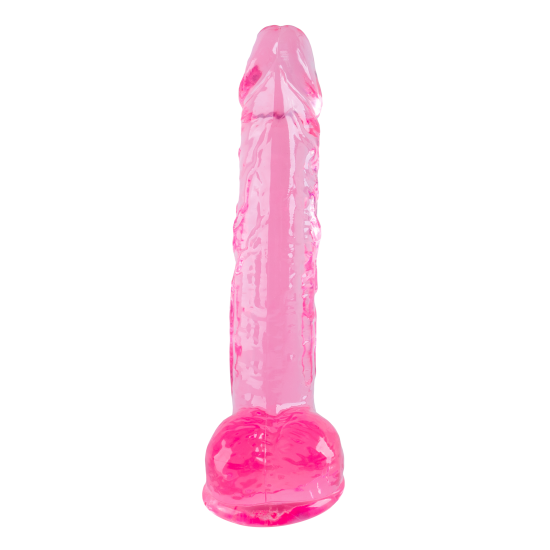 O Candy Twist da coleção Bubblegum Blast é uma adição colorida e divertida a qualquer sortimento de produtos adultos. Medindo 24 cm, este dildo semitransparente é feito de TPE macio com um tom rosa vibrante que se destac