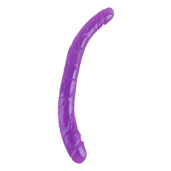 O Groovy Times da coleção Bubblegum Blast é uma adição colorida e divertida para qualquer sortimento de produtos adultos. Medindo 37 cm, este dildo duplo semitransparente é feito de TPE macio com um tom roxo vibrante que