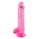 O Candy Twist da coleção Bubblegum Blast é uma adição colorida e divertida a qualquer sortimento de produtos adultos. Medindo 24 cm, este dildo semitransparente é feito de TPE macio com um tom rosa vibrante que se destac