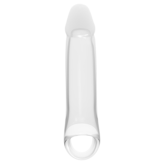 A extensão transparente do pênis do Ramrod proporciona maior comprimento e circunferência, além de excitação visual. A manga confortável e flexível é feita de TPE inodoro e seguro para o corpo. Comprimento total 23,6 cmA
