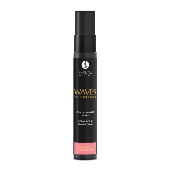 Spray para prazer oral Waves of Pleasure Melancia 20 ml. Proporcione ao seu parceiro(a) uma experiência inesquecível de sexo oral. Com algumas borrifadas deliciosas, transforme sua boca em uma fonte irresistível de praze