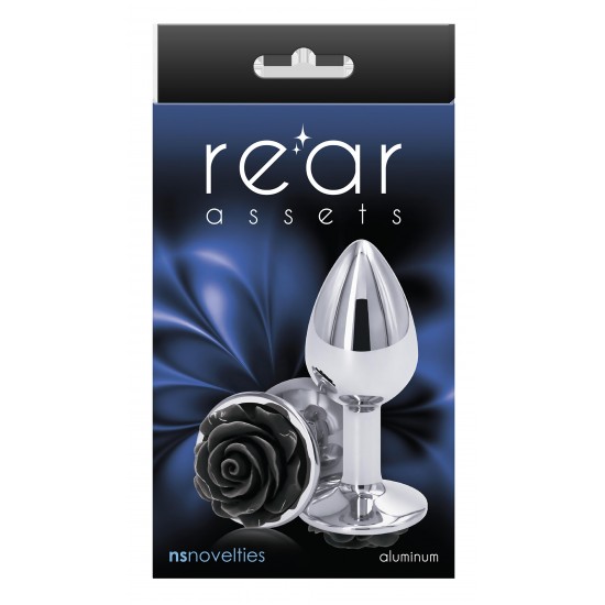 Brinquedo anal leve e cromado projetado para excitação visual e sensual. Feito de alumínio leve e moldado para penetração sem esforço, este plug anal seguro para o corpo tem uma bela decoração de rosas na base. Adequado