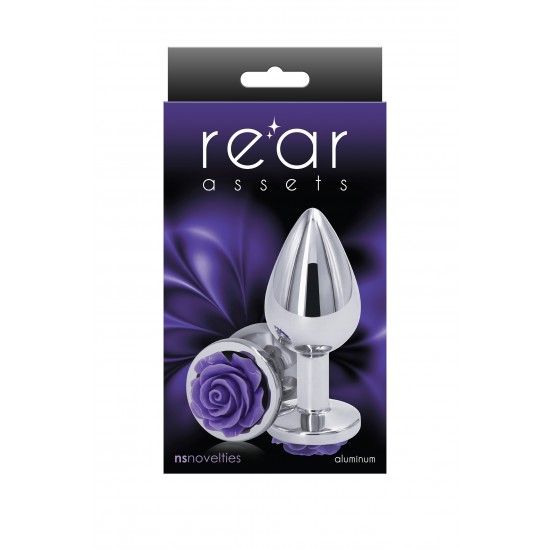 Brinquedo anal leve e cromado projetado para excitação visual e sensual. Feito de alumínio leve e moldado para penetração sem esforço, este plug anal seguro para o corpo tem uma bela decoração de rosas na base. Adequado