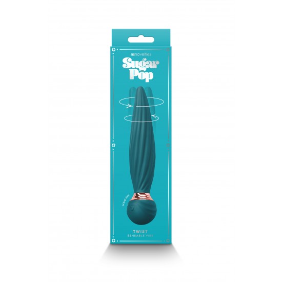 WAND SUGAR POP TWIST TEAL O Twist do Sugar Pop apresenta um eixo giratório e vibrações estrondosas. Envolto em silicone macio, a tecnologia inovadora do Sugar Pop Twist oferece um desempenho digno de palco. Resistente à água, recarregáv