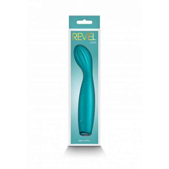 Pixie by Revel apresenta um eixo curvo flexível com cabeça bulbosa para máxima estimulação do ponto G. Pixie é recarregável, feito de silicone de grau de platina e resistente à água. Adequado para todos os lubr