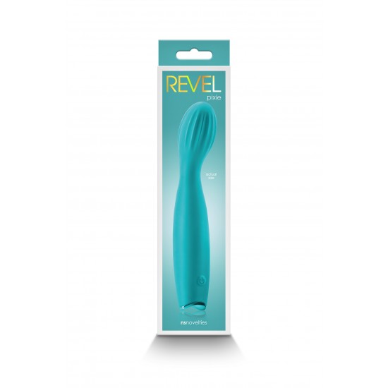 Pixie by Revel apresenta um eixo curvo flexível com cabeça bulbosa para máxima estimulação do ponto G. Pixie é recarregável, feito de silicone de grau de platina e resistente à água. Adequado para todos os lubr