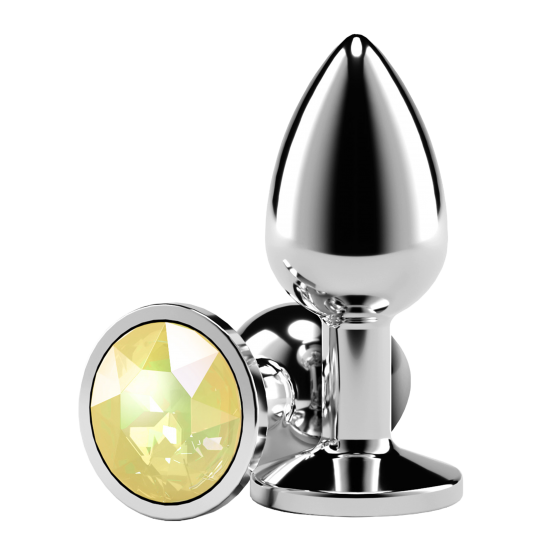 Brinquedo anal leve e cromado, projetado para proporcionar excitação visual e sensual. Feito de alumínio leve e com formato que facilita a penetração, este brinquedo anal seguro para o corpo está disponível em diversas c