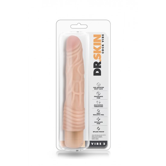 Vibrador Realista 2 Mr. Skin 19cm Pele Seja um bom anfitrião e receba de braços abertos o Mr. Skin em sua casa!Vibrador realista com cabeça e corpo proeminente. Com botão rotativo na base para navegar entre as potentes e profundas vibrações multivelocidades.À