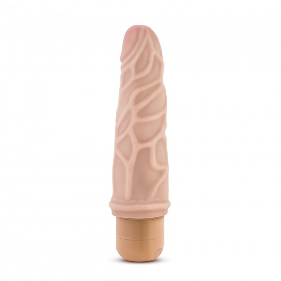 Seja um bom anfitrião e receba de braços abertos o Mr. Skin em sua casa!Vibrador realista com cabeça e corpo proeminente. Com botão rotativo na base para navegar entre as potentes e profundas vibrações multivelocidad