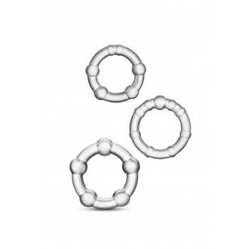 STAY HARD BEADED COCKRINGS CLEAR