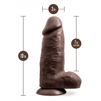 AU NATUREL CHUB 10"  DILDO CHOCOLATE