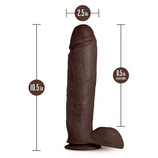 AU NATUREL HUGE 10 DILDO CHOCOLATE