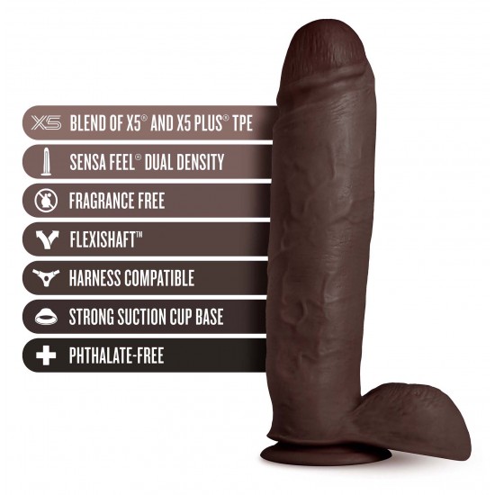 AU NATUREL HUGE 10 DILDO CHOCOLATE