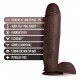 AU NATUREL HUGE 10 DILDO CHOCOLATE