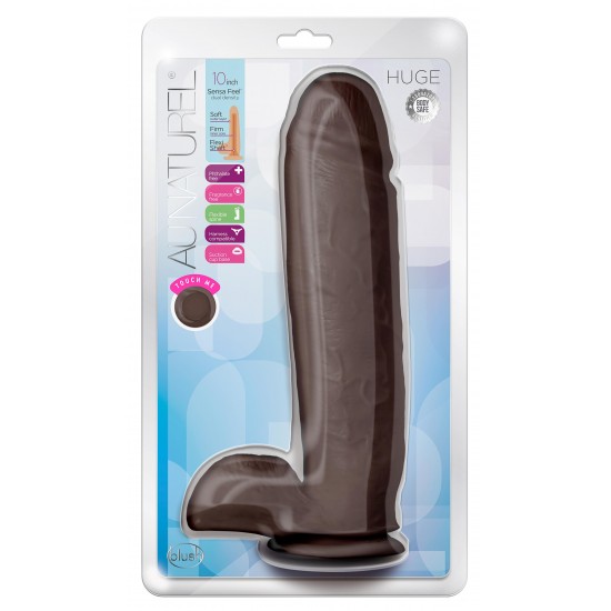 AU NATUREL HUGE 10 DILDO CHOCOLATE