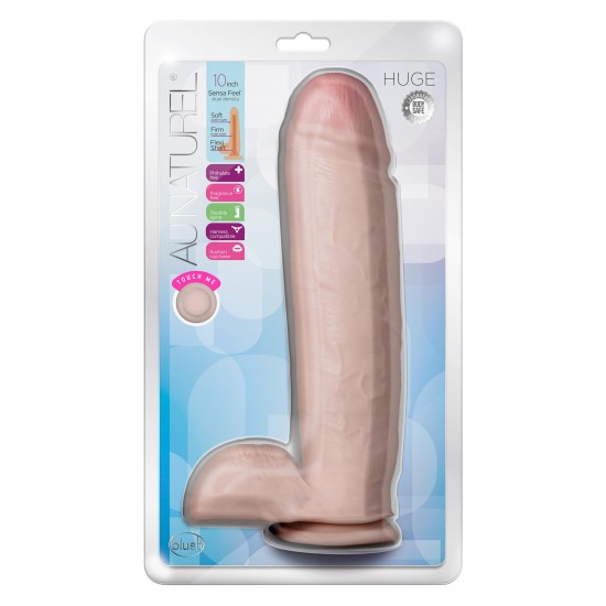 AU NATUREL HUGE 10 DILDO VANILLA