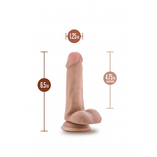 DR. SKIN DR. JEFFREY 6.5 INCH DILDO WITH BALLS BEIGE