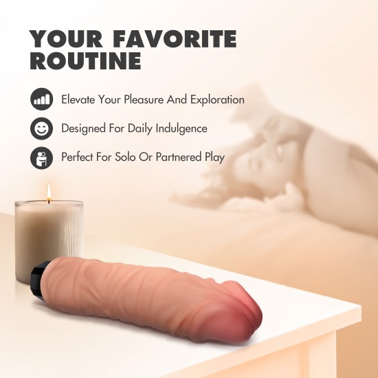 Conheça o Dr. Hunt! Este luxuoso vibrador de 22 cm é perfeito tanto para prazeres individuais quanto para aventuras a dois, oferecendo infinitas possibilidades para a exploração íntima. Com 10 velocidades de vibração per