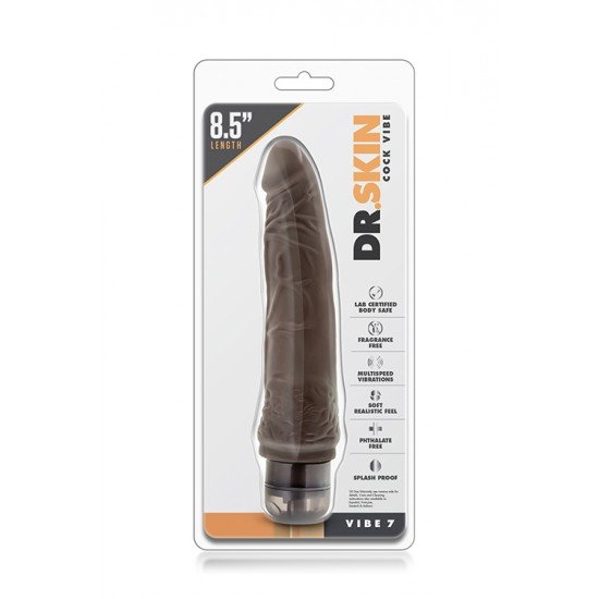 Seja um bom anfitrião e receba de braços abertos o Mr. Skin em sua casa!Vibrador realista com cabeça e corpo proeminente. Com botão rotativo na base para navegar entre as potentes e profundas vibrações multivelocidades.