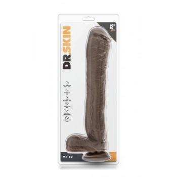 Dildo Realista Dr. Skin Mr Ed Chocolate 27cm Castanho