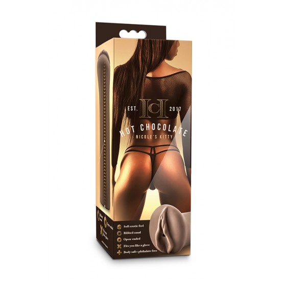 Masturbador Vagina Hot Chocolate Nicoles Kitty Castanho Este masturbador oferece-lhe uma experiência inesquecível!Inclui um túnel de amor irregular e texturado que lhe vai massajar o pénis enquanto desfruta de um prazer sem igual e, ainda, uma vagina extra detalhada para um v