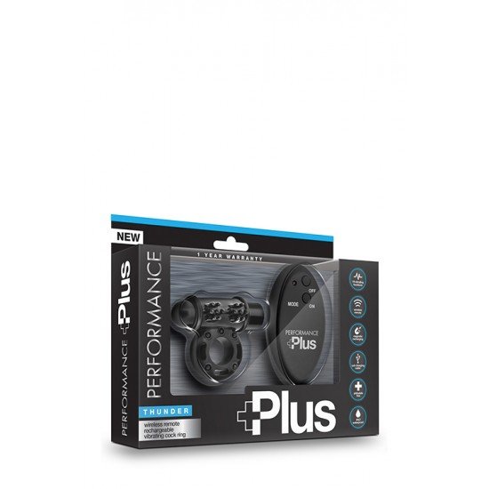 Anel Pénis c/ Vibração Controlo Remoto Plus Thunder Performance Preto Anel Pénis c/ Vibração Controlo Remoto Plus Thunder Performance Preto