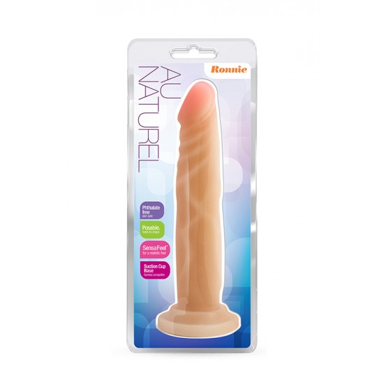 Dildo Realista Ronnie Au Naturel 17.5cm Pele Para quem gosta ao natural!Dildo sensual com toque e aspecto surpreendentemente real. Com uma camada exterior suave e um eixo interno firme e flexível ao mesmo tempo, para se adaptar de forma perfeita às curvas do