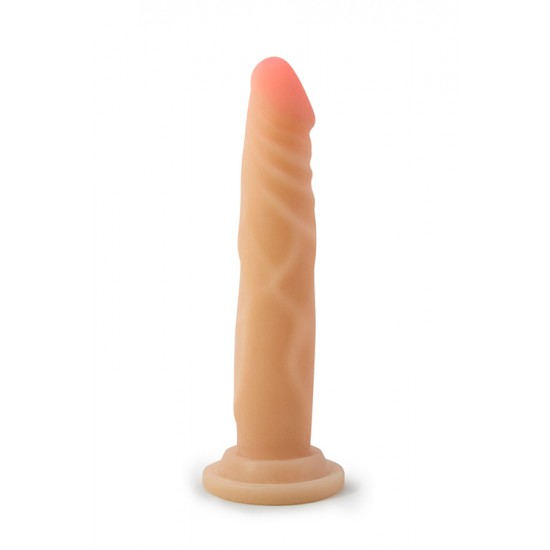 Para quem gosta ao natural!Dildo sensual com toque e aspecto surpreendentemente real. Com uma camada exterior suave e um eixo interno firme e flexível ao mesmo tempo, para se adaptar de forma perfeita às curvas do