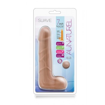 Dildo Realista Suave Au Naturel Mocha 15cm Latino