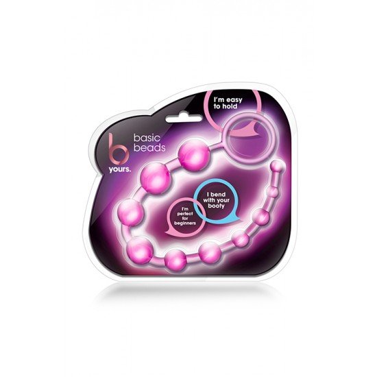 Cordão Pérolas Anal bYours Basic Rosa Experimente uma vez e nunca mais vai querer outra coisa!Cordão anal flexível de pérolas que se adapta perfeitamente às curvas do seu corpo. Fica gradualmente maior, permitindo que relaxe confortavelmente por entre a sequ