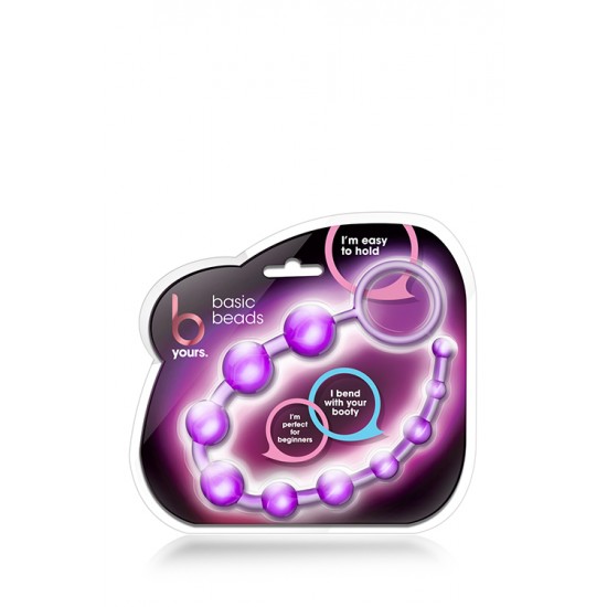 Cordão Pérolas Anal bYours Basic Roxo Experimente uma vez e nunca mais vai querer outra coisa!Cordão anal flexível de pérolas que se adapta perfeitamente às curvas do seu corpo. Fica gradualmente maior, permitindo que relaxe confortavelmente por entre a sequ