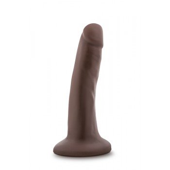 Mini Dildo Realista c/ Base Sucção Dr. Skin Chocolate 13.5cm Castanho