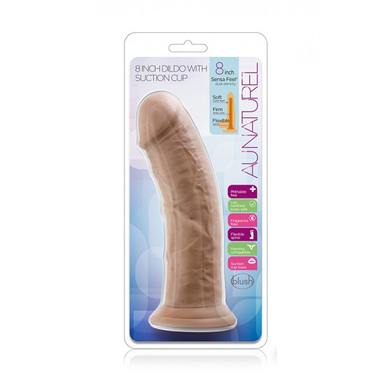 Para quem gosta ao natural!Dildo sensual com toque e aspecto surpreendentemente real. Com uma camada exterior suave e um eixo interno firme e flexível ao mesmo tempo, para se adaptar de forma perfeita às curvas do