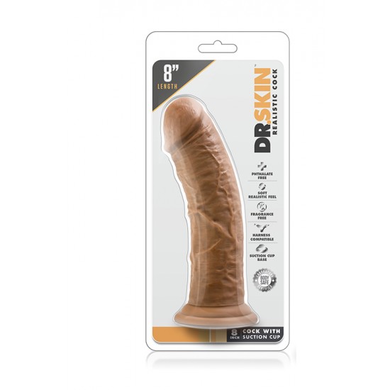 Seja um bom anfitrião e receba de braços abertos o Dr. Skin em sua casa!Dildo realista com cabeça e corpo proeminente. Com forte base de sucção para que possa desfrutar de excitantes aventuras "mãos-livres" e ligeira cur