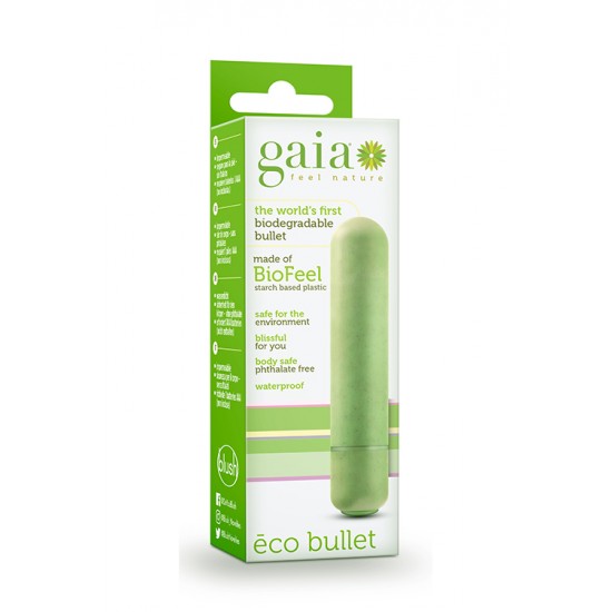 Bala Vibratória Gaia Eco Green 6.5cm Verde Bala Vibratória Gaia Eco Green 6.5cm Verde