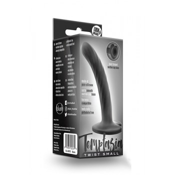 Dildo Pequeno Twist Temptasia Ponto-G 10cm Preto