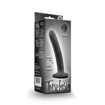 Dildo Médio Twist Temptasia Ponto-G 12.7cm Preto