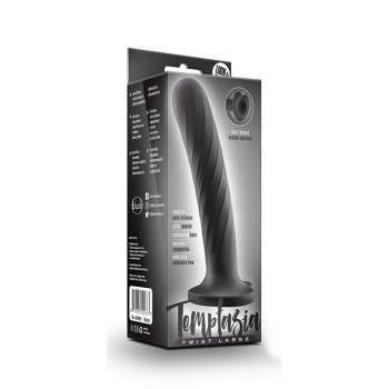 Dildo Grande Twist Temptasia Ponto-G 15cm Preto